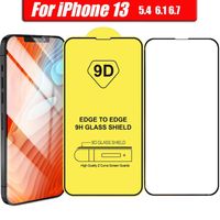 9D Full Cover Glue Tempered Glass Phone Screen Protector For iPhone 13 12 MINI PRO 11 XR XS MAX Samsung Galaxy s22 s22plus A13 A23 A33 A53 A73 A12 A22 A32 A42 A52 A72 A82 4G 5G