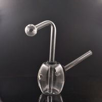 Mini Glass Oil Burner Bong Hookah Water Pipes portable Thick...