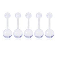 Transparent Belly Button Ring Acrylic Clear Navel Piercing B...