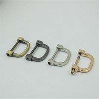 Metall D-Ring Shackle Buckle Annan Konst och hantverk Keychain Ring Hook Screw Pin Joint Connecter Bag Strap Clasp Lädercraft Delar 20211227 Q2