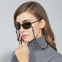 Lunettes de soleil Cadres Anti-Slip Acrylique Beads Chaîne Femmes Viewee Black Eyewear Accessoires Col Sangle Eyeglasses