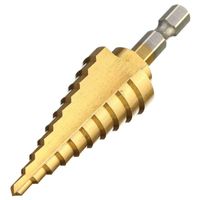 Wholesale Hex Titanium Step Cone Drill Bit 4-22MM Hole Cutter HSS 4241 For Sheet Metalworking Wood Drilling High Quality Power Tools