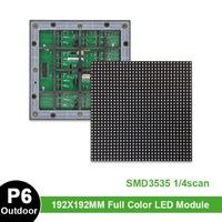 Display Outdoor P6 LED Module 32x32 Pixels Panel Matrix SMD3535 Full Color Sign Message Board Digital Screen