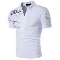 men personality printed short sleeve t shirt fashion casual ...