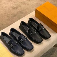Monte Carlo Mocassin Mens Designer Loafers Schoenen Klassieke Slip-On Luxurys Vintage Jurk Sneakers Metalen Button Real Lederen Merk Oxfords Casual Schoen voor Mens