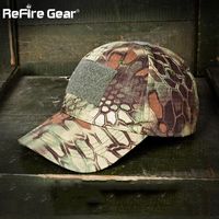 Refire Gear Python التمويه التكتيكي قبعة البيسبول الرجال قابل للتعديل تنفس snapback قبعة للجنسين الولايات المتحدة رو الجيش القتالية قناص قبعات