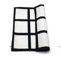 9 Panel Yastık Kapak Boş Süblimasyon Yastık Kılıfı Siyah Izgara Polyester Isı Transferi Kanepe Yastıklar 40 * 40 cm RRE12757