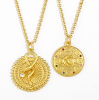 14K plaqué or médaillon de médaillon de serpent de serpent de maillons de jeux de cou de cou simple pour femmes bijoux