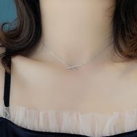 Clavicle Letter x Chain Cross x Necklace Clavicle Chain