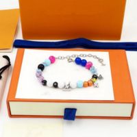 Últimas Lançamentos Francês Masters Projetado Bracelete de Luxo Cadeia de Jóias Opala Crystal Resina Pearl Links dos homens Patches Colored