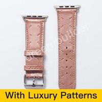 Designer Armbandband für Apple Uhrenarmband 41mm 45mm 42mm 38mm 40mm 44mm iwatch 2 3 4 5 6 Bänder Leder Riemen Armband Mode Streifen