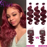 Color real wig Hu bundl99#1b gradient color wine red hair curtain
