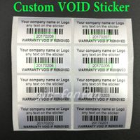 custom 500pcs printer tamper proof warranty void label stick...