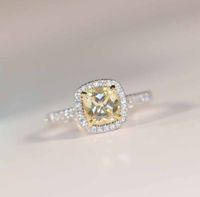 Luxus-Qualität Punk-Band-Ring mit gelbem und weißer Farbe Diamant für Frauen Engagement Schmuck Geschenk Freies Verschiffen PS3771