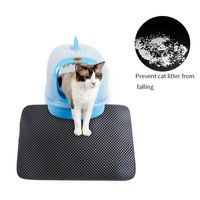 Cat Beds & Furniture 45x30cm Pet Litter Mat Waterproof EVA Double Layer Trapping Box Clean Pad For Cats Accessories