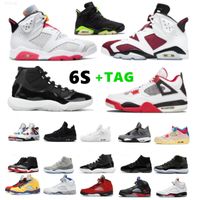 6 Electric Green Basketball Shoe Hare 6s Carmine 2021 4 Black Cat 11 Jubilee Bred Sneakers Concord Space Jam Trainers University Blue