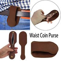 Wallets Men&#039;s Waist Zero Wallet Small Multi-function Card Package Slim With Key Chain Man Coin Purse Vintage PU Leather Change Clip