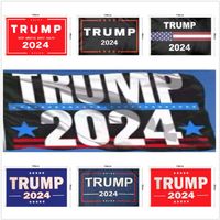 Bandera de Trump 2024 U.S.S. La bandera de las elecciones generales con 2 ojales Poliéster banner Elección bandera Mantenga América GRANDE nuevamente 90 * 150cm BT1117