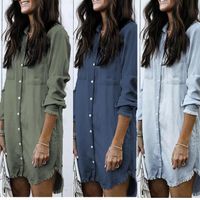Compre al por mayor Blusas De Jeans De Moda de bajo precio \u0026 de calidad con  envío gratuito | Es.DHgate