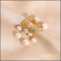Dangle & Chandelier Earrings Jewelry Korean Brand Luxury S925 Sier Needle Pearl Tassel Temperament Women Casual And Versatile 18K Gold Plate