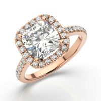 4.5 CT water Diamond Engagement Ring Excellent 14k Plated Gold Cushion Cut E VS2