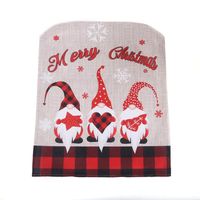 Krzesło Okładki Pokrywa Christmas Cartoon Wzory Print Seat Slipcover Dust Cap do czarnej białej / czerwonej dekoracji