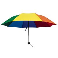 Umbrellas Folding Umbrella Rain Sunny Manual High Density Gift Anti UV Auto Close Rainbow Durable Rust Resistance Multifunctional 3 Bends