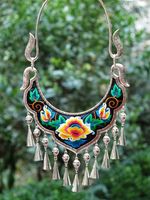 Gioielli del colletto della collana del ricamo del retro stile etnico del Yunnan Trasporto libero