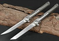 New High End Flipper Folding Knife D2 Satin Drop Tanto Point...