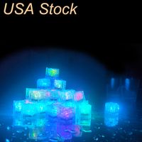 Novidade Iluminação Políal Flash Fosco luzes LED Glowing Ice Cubes piscando decoração piscando iluminação para cima bar clube casamento usalight