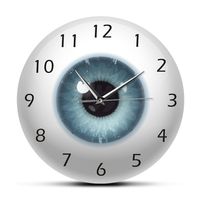 目の眼球瞳孔コアサイトビュー眼科静かな静かな壁掛け時計すべて見る人体解剖学的なノベルティ腕時計ギフト220111