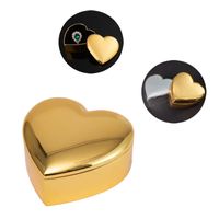 Metall smycken låda presentförpackning kreativ hjärtformad valentins dag gåvor lagring romantisk ring lådor hem skrivbord dekoration