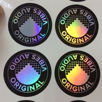 Benutzerdefinierte Kreis holographische Aufkleber Etiketten Rainbow Color Logo Wasserdichte Geschenksiegel Flasche Kann Paket Etiketten beliebige Größenformen verfügbar