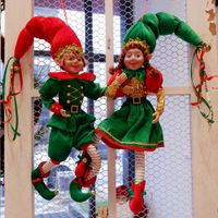 Abxmas 1Pair Elf Brinquedos de Pelúcia para Casa Decoração Casal Elves Casa de férias Ano Presente Kids Christmas Decoração Navidad Natal Xmas 211015