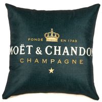 Leinendruckdrucken Wurfkissen Hülle Home Textile Nacht Taille Kissen grenzüberschreitende Champagner-Muster-Sofa-Kissen Geschenke