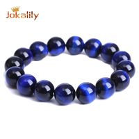Beaded, Strands Natural Blue Lapis Tiger Eye Stone Beads Bracelets Yoga For Jewelry Making Men Women Elastic Rope Needlework