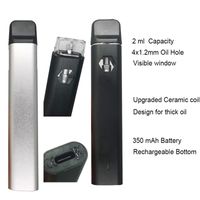 2 ml Tek Kullanımlık Vape Kalemler Düz Pod Cihazı 350mAh Şarj Edilebilir Pil Kalem Seramik Bobin 4x1.2mm Yapış Üstlerinde Özel Boş Vapes Kartuşları Ambalaj E-Sigaralar