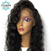 Perruques en dentelle WIG WAQ WAVE Perruque avant 13x6 Transparent HD Humains Cheveux pour femmes noires 150% des fleurs frontales profondes