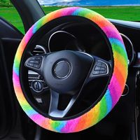 Steering Wheel Covers Plush Car Cover Colorful Decoration Su...