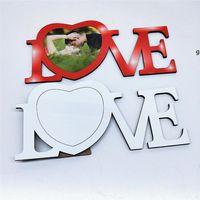 빈 승화 열 전달 사랑 심장 모양 나무 개인화 된 DIY 열 인쇄 테이블 책상 벽 장식 발렌타인 선물 CCB12504