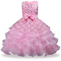 Kız Elbiseleri Bebek Altın Tel Işlemeli Prenses Elbise Çocuklar Pul Tutu Elbiseler Toddler Kızlar için Çiçek Parti Elbise Çocuk Giyim