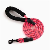 WJH239 Pet Supplies Leash Shrow Circular Rope Dog Traction med Safe Reflective Light Chain Nylon Belt Lämplig för medelstora / stora hundar