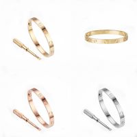 Bracelet à vis d'amour 5.0 Bracelets de designer Bijoux de luxe Femmes Bracelet en acier en acier en acier en titane en acier plaqué or Gold Rose Ne disparaissant pas pas allergique -3 couleur
