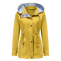 Женские траншеи Пальто с длинными рукавами осень зима с капюшоном шкуру стринструйная штриховая ветровка молния длинная вовша плюс размер куртки пальто