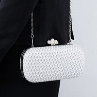 Ladies Handbag Diamonty Fast Delivery Pearl/Rondel Handle Evening Black 