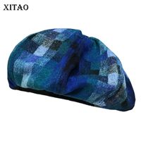 Bereler Xitao Vintage Kafes Moda Ekleme Bulut Şapka 2022 Trendy Mizaç Kadın Sprint Sonbahar Tüm Maç GWJ2327