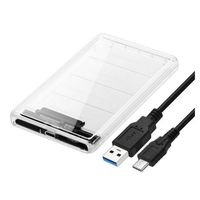 Hdd Case SATA Type-C USB 3.1 External Hard Drive Case Enclosure with Cable for 2.5 SSD SATA Interface 5Gbps hd externo