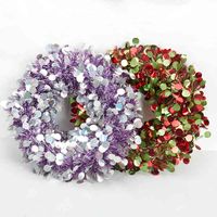 Hot Selling Decorations Christmas Wreath Creative Sequin Round Decorative Pvc Pendant