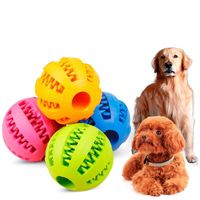 2,8 pouces chien de caoutchouc de chien de caoutchouc jouets 7cm mâchoires mâchoires de nettoyage de dents boules de nettoyage de nourriture pour chiens
