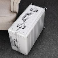 Suitcases 100% aleación de aluminio Maleta de la barra de plomo 20/24 / 28 pulgada METAL EQUIPO DE METICO TIPO DE CAJA DE CAJA